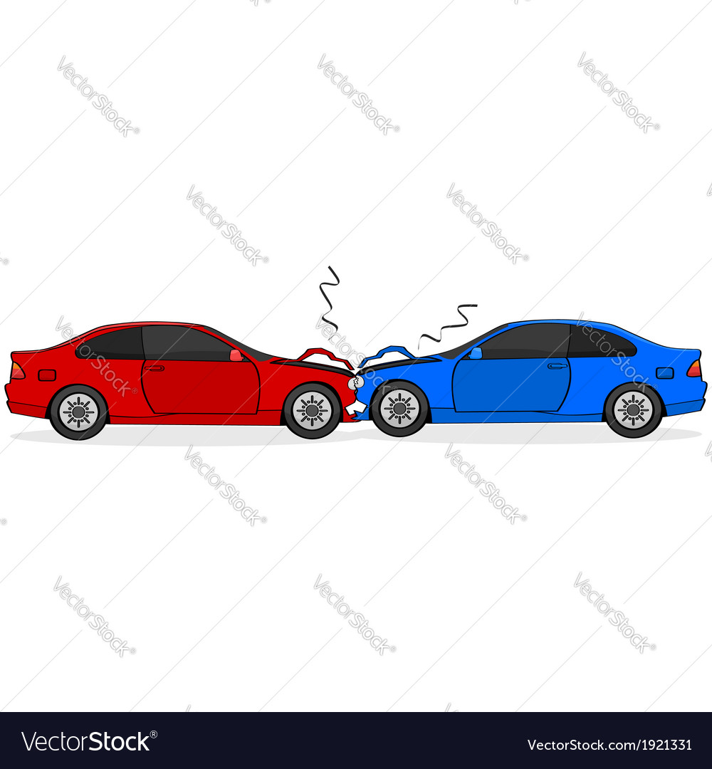 Crash cars Royalty Free Vector Image - VectorStock