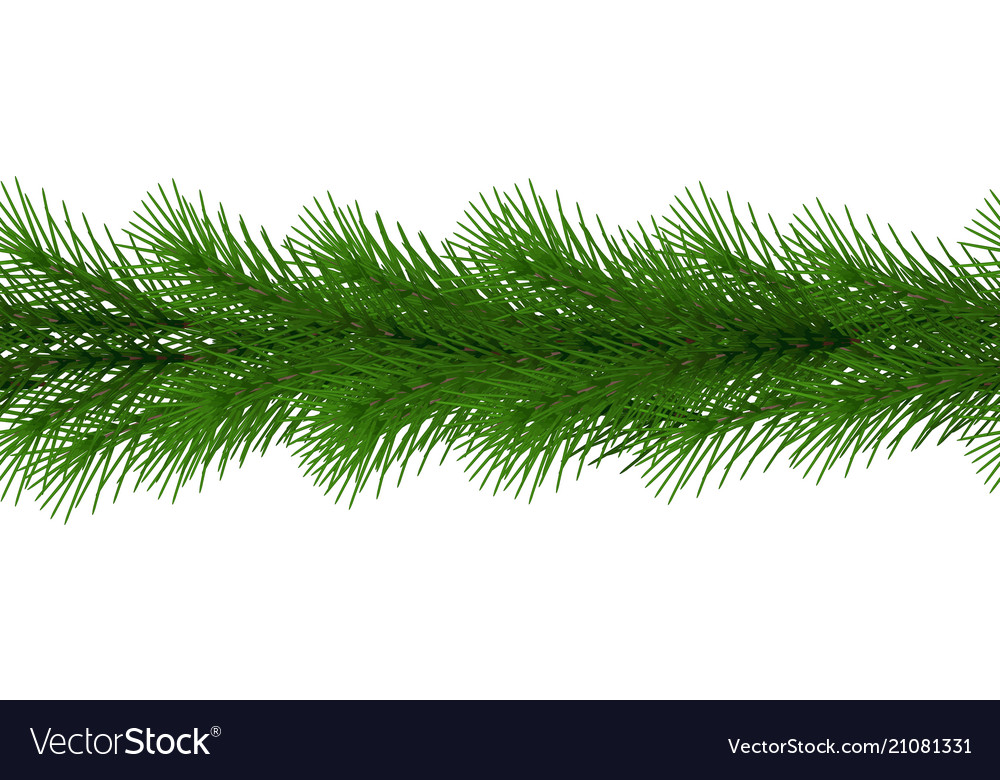 Christmas garland seamless decorative border vect