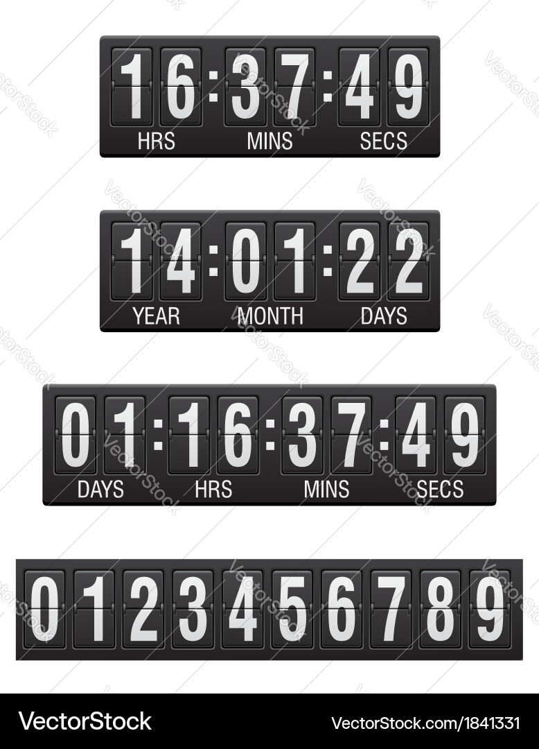 Countdown timer 04 Royalty Free Vector Image - VectorStock