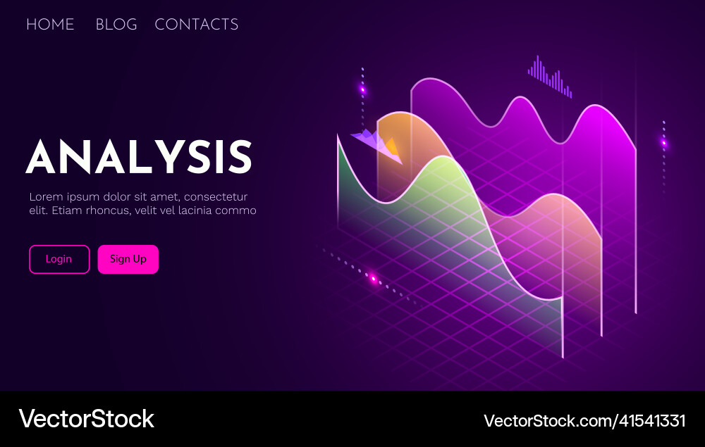 Financial analytics concept chart trading Vector Image