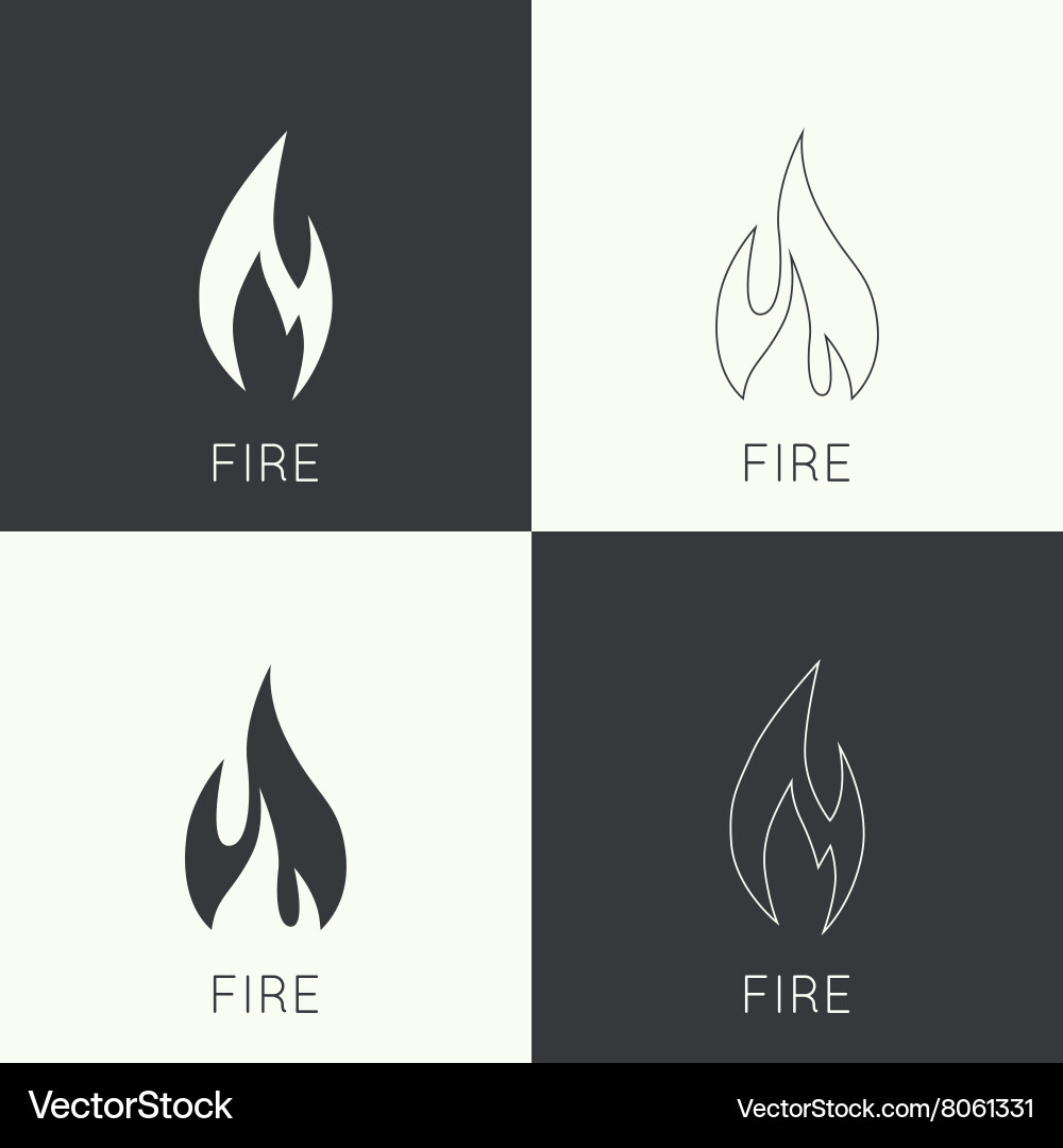 Fire flames icon Royalty Free Vector Image - VectorStock
