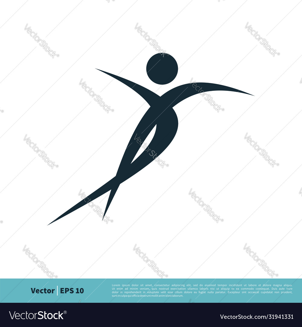 Swoosh menschliche Form Figur Symbol Logo