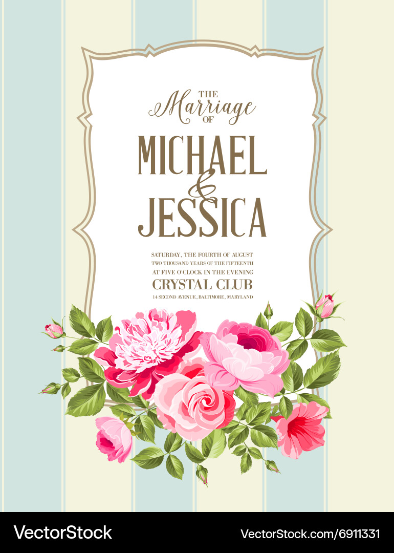 The Wedding Card Royalty Free Vector Image - VectorStock