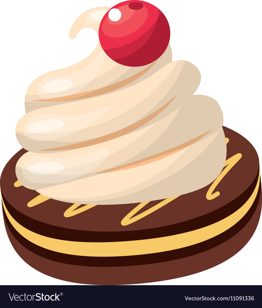 Cookies and cream sweet icon Royalty Free Vector Image