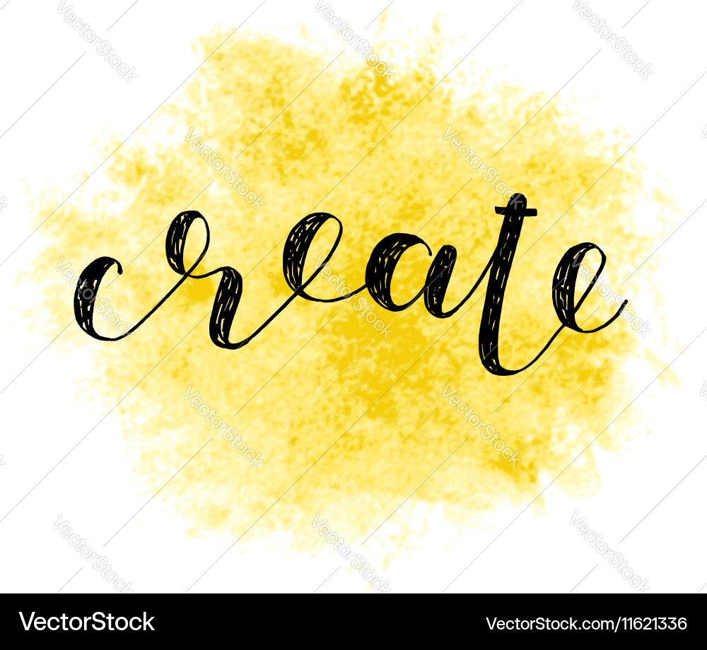 Create brush lettering Royalty Free Vector Image