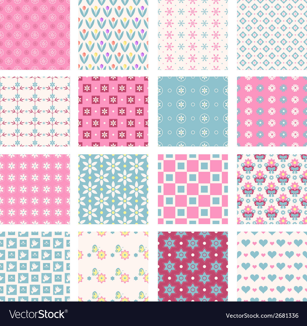 Floral backgrounds set Royalty Free Vector Image