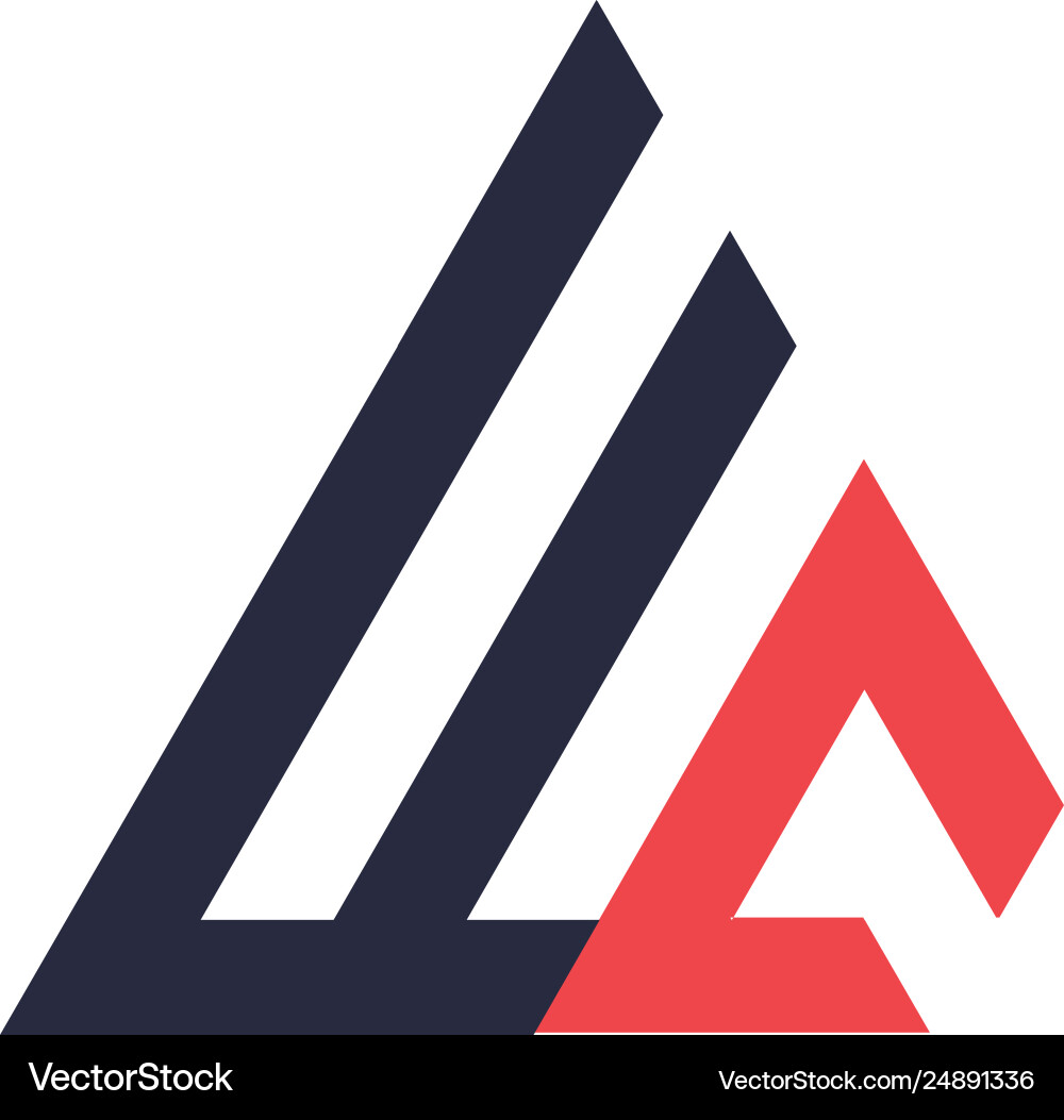 Initial letter triangle logo Royalty Free Vector Image