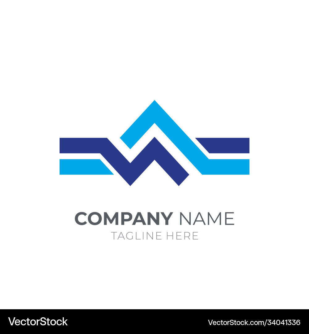 Letter a w logo Royalty Free Vector Image - VectorStock