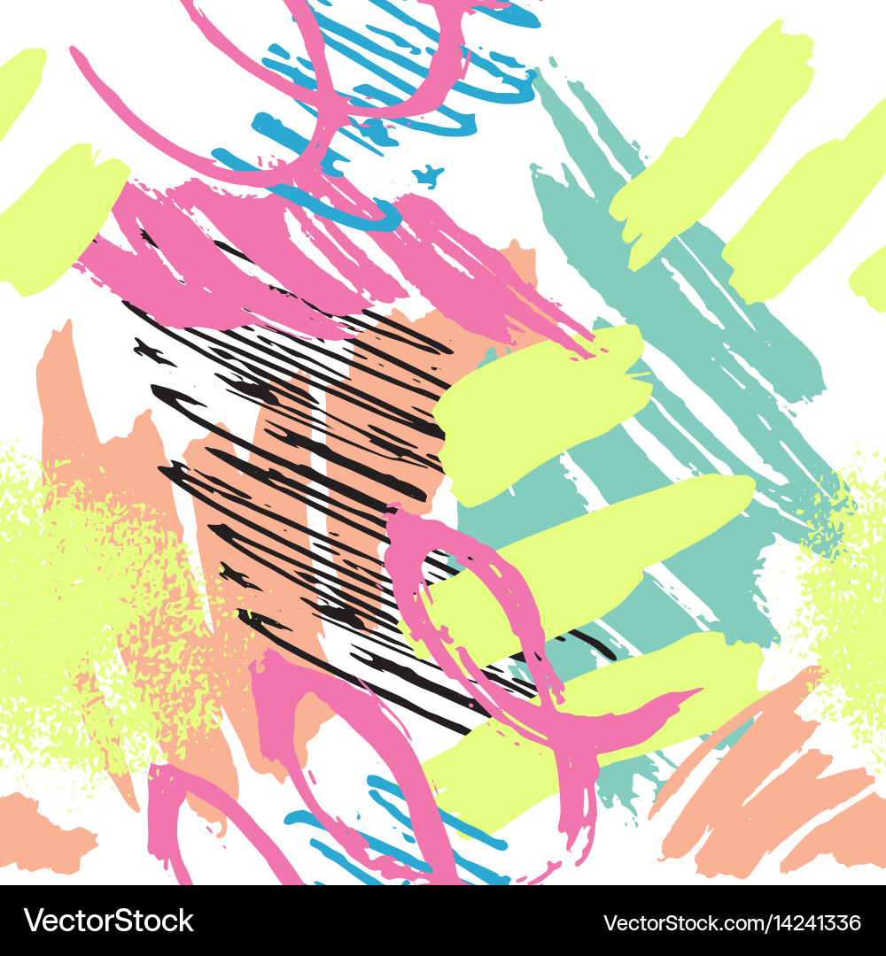 Seamless pattern with brush stroke Royalty Free Vector Image