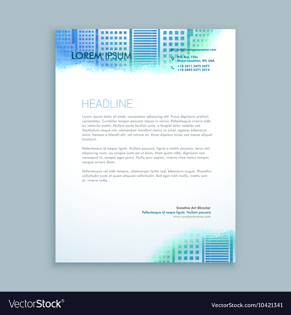 Abstract modern letterhead design Royalty Free Vector Image