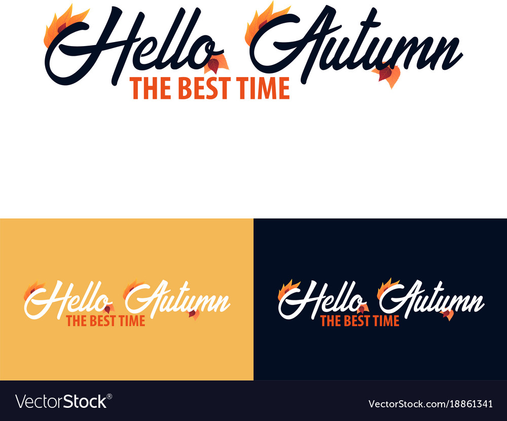 Autumn fall logo and emblem Royalty Free Vector Image