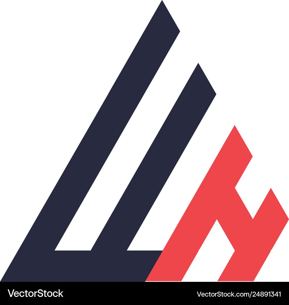Initial letter triangle logo Royalty Free Vector Image