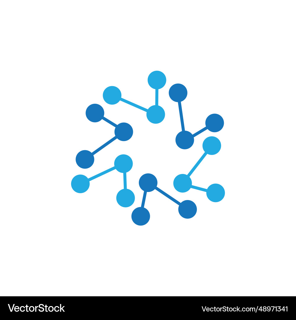Molecule logo icon template Royalty Free Vector Image