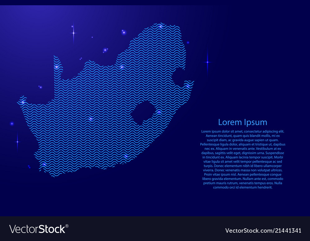 South africa map country abstract silhouette from Vector Image