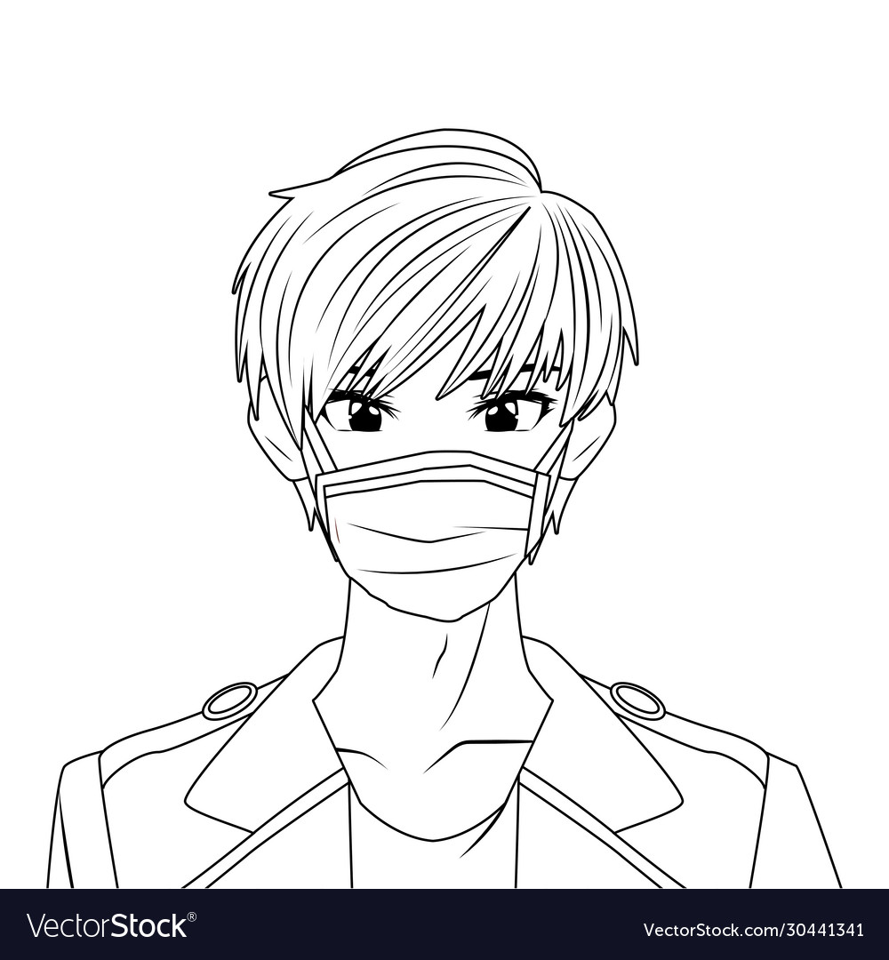 how to draw Anime boy wearing a mask easy  how to draw  findpeacom