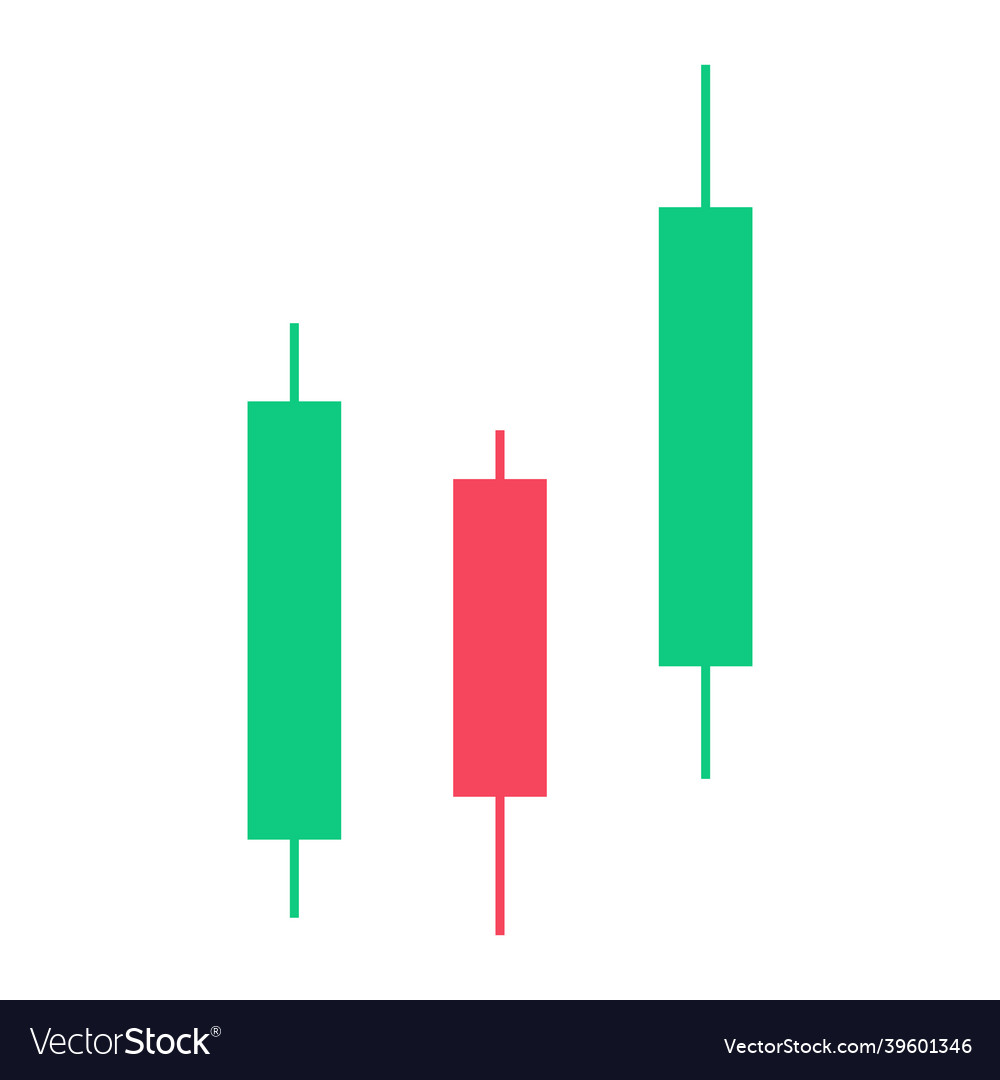 Candle trading chart for analyzing Royalty Free Vector Image