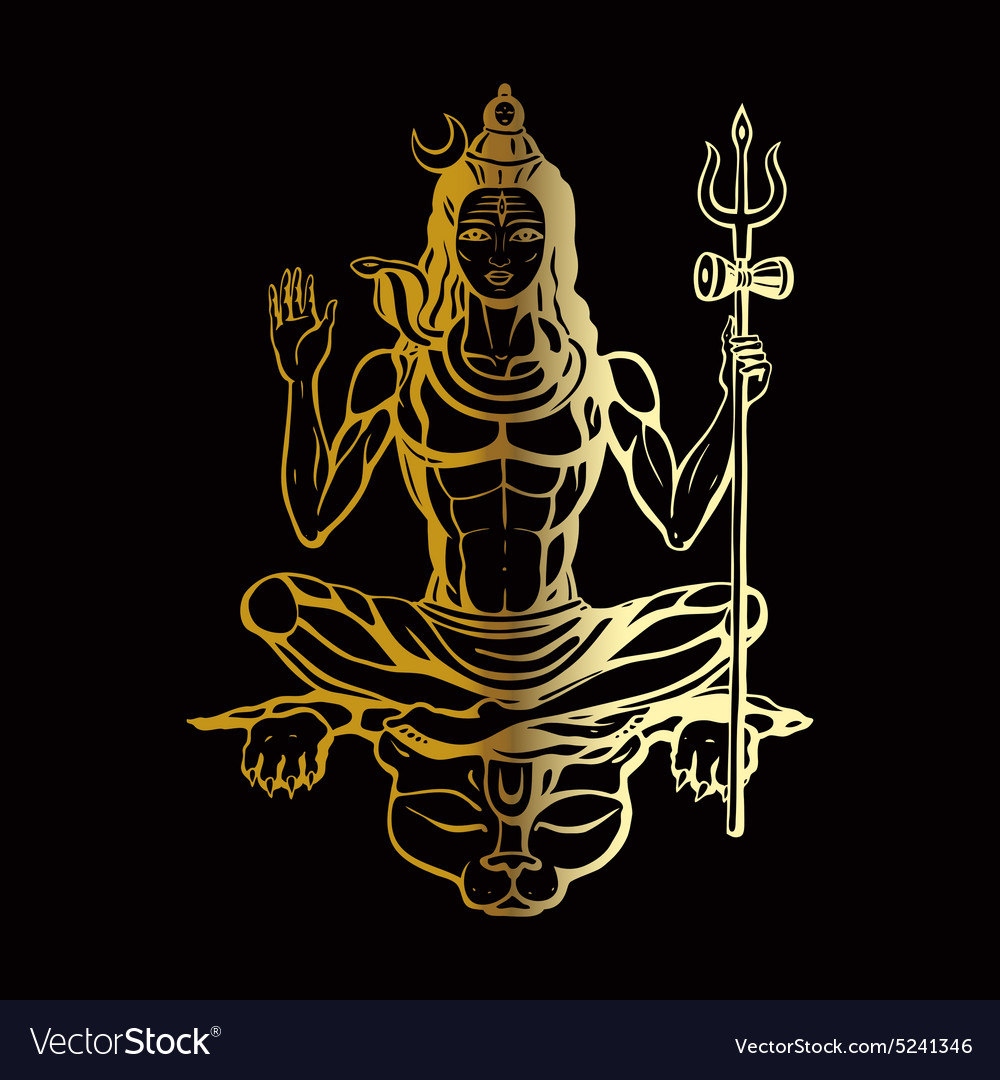 Hindu god shiva Royalty Free Vector Image - VectorStock