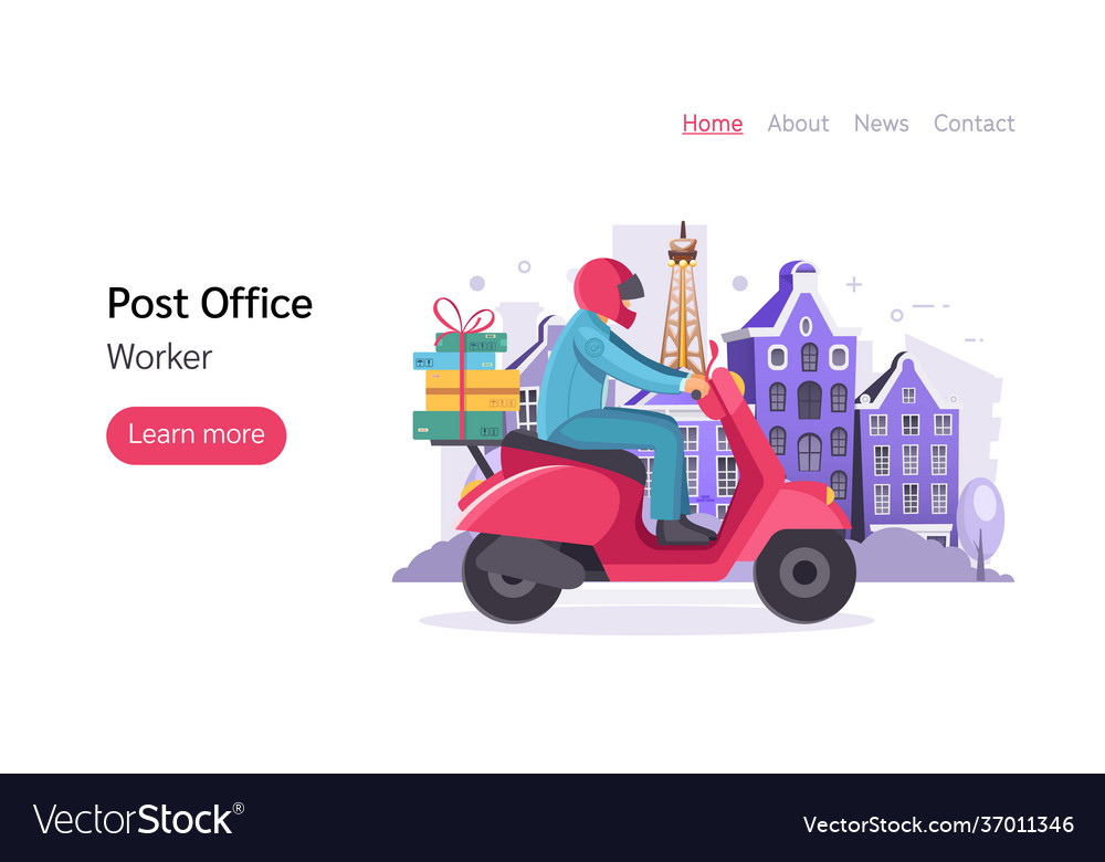 Post office workers shipping letters cartoon Vector Image Post office workers shipping letters cartoon Vector Image