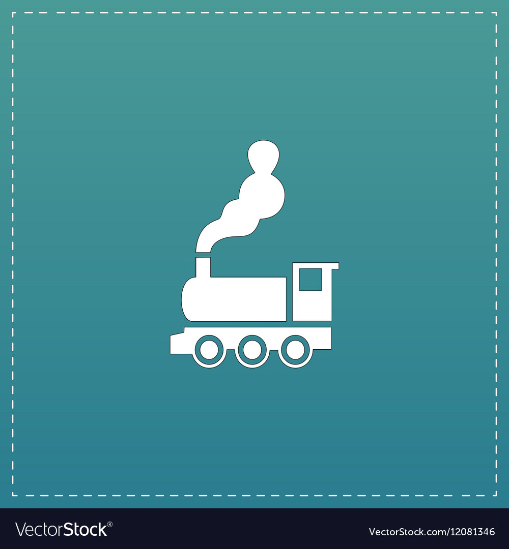 Train flat icon Royalty Free Vector Image VectorStock
