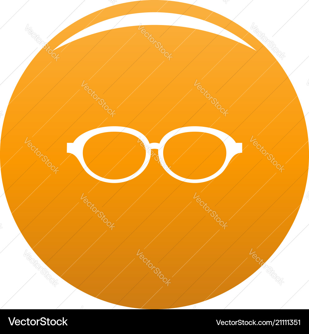Accessory spectacles icon orange Royalty Free Vector Image