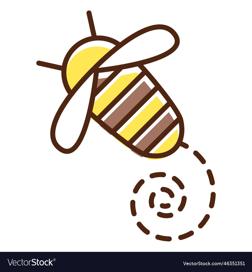 Bee cute insect Royalty Free Vector Image - VectorStock