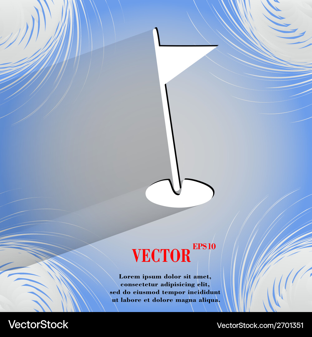 Golf flag flat modern web design Royalty Free Vector Image