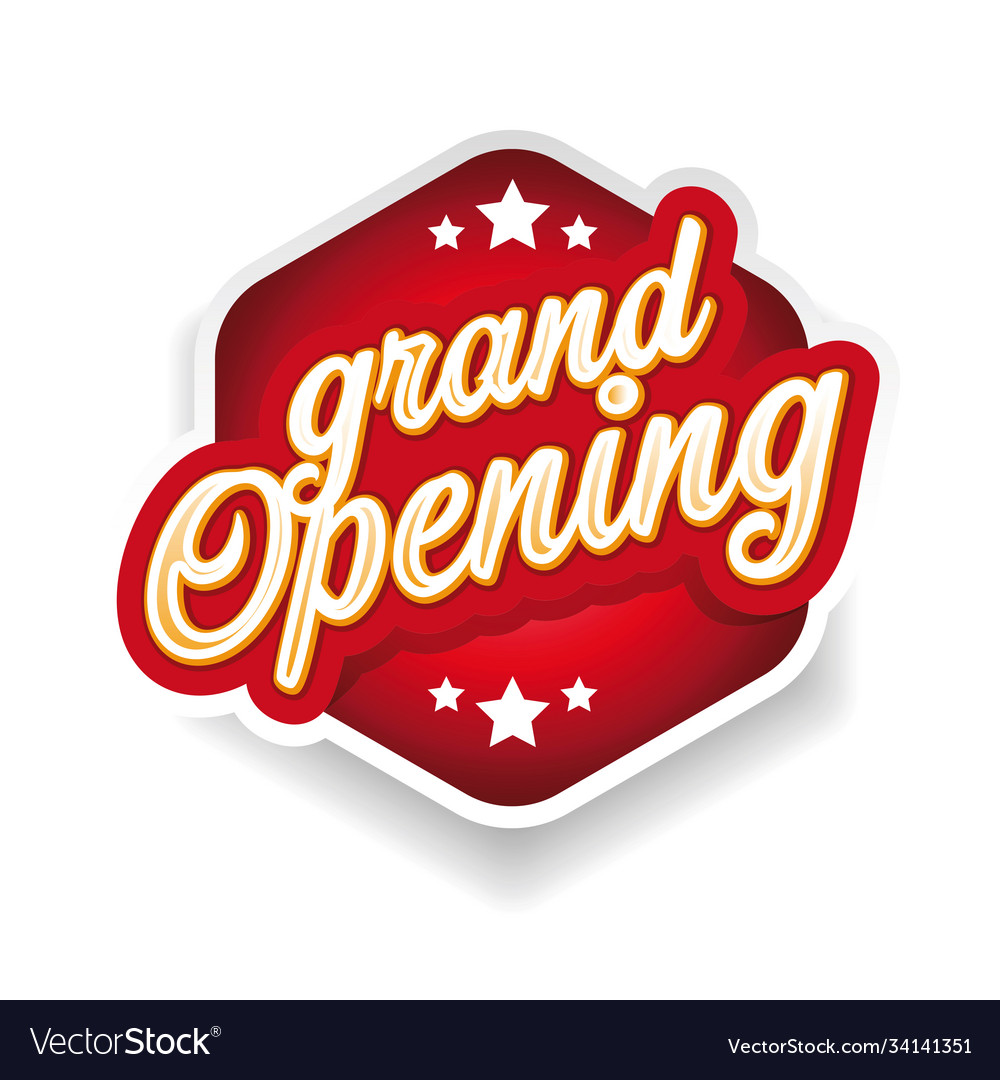 Grand Opening Vintage Sign Red Royalty Free Vector Image