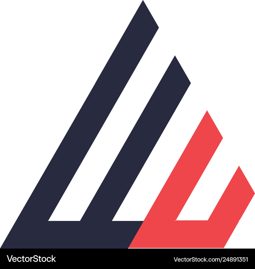 Initial letter triangle logo Royalty Free Vector Image