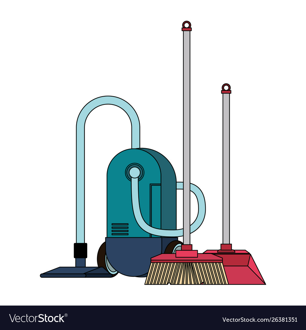 Set Cleaning Equipment And Products Royalty Free Vector