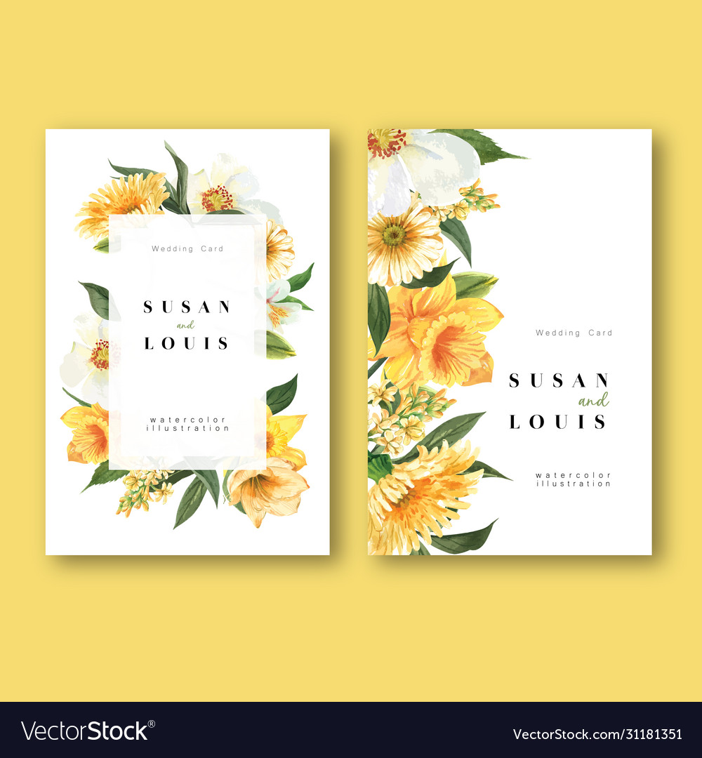 Spring invitation card with floral maple Vector Image