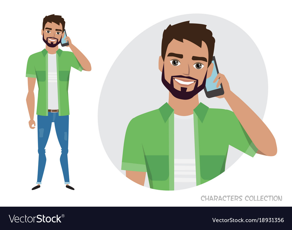 A man is talking on the phone