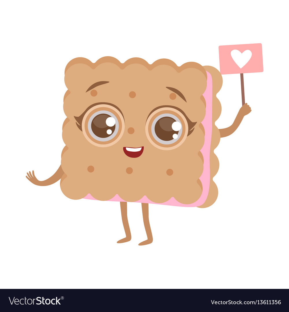 Biscuit sandwich cute anime humanized cartoon food