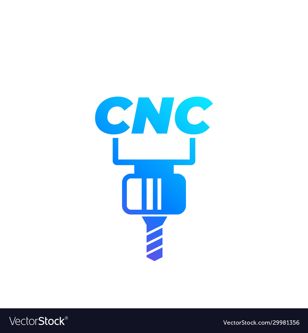 Cnc machine tool icon Royalty Free Vector Image