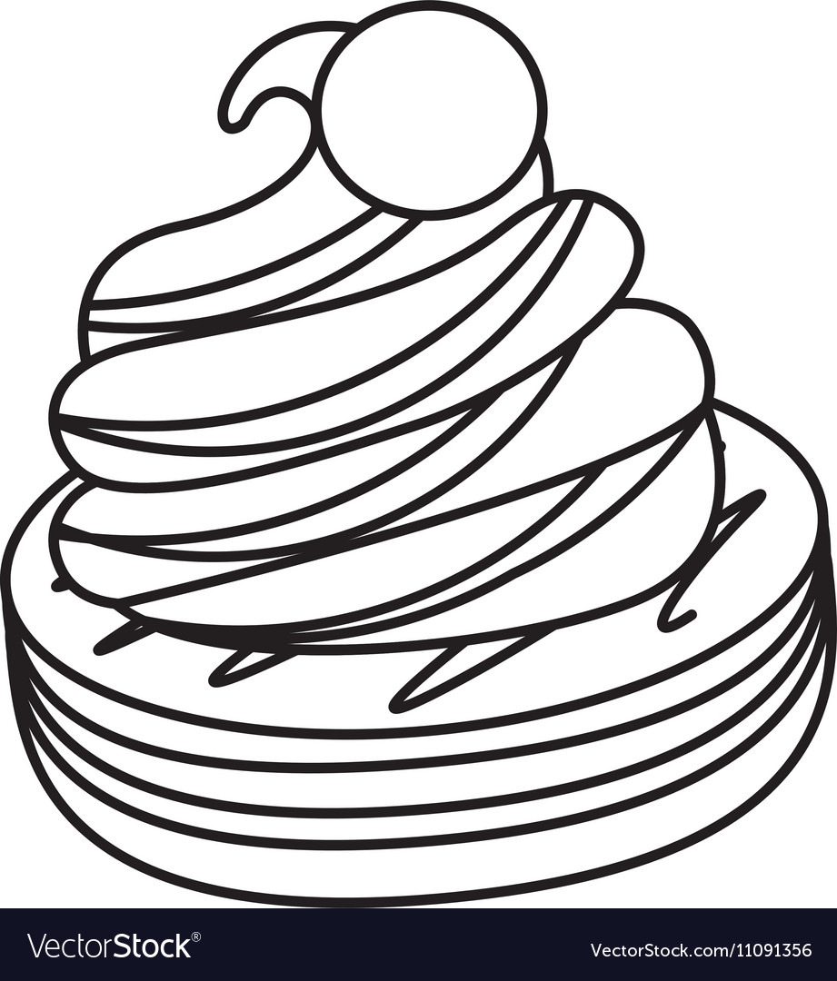 Cookies and cream sweet icon Royalty Free Vector Image