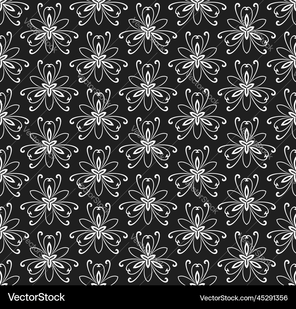 Floral seamless pattern with leaves Royalty Free Vector