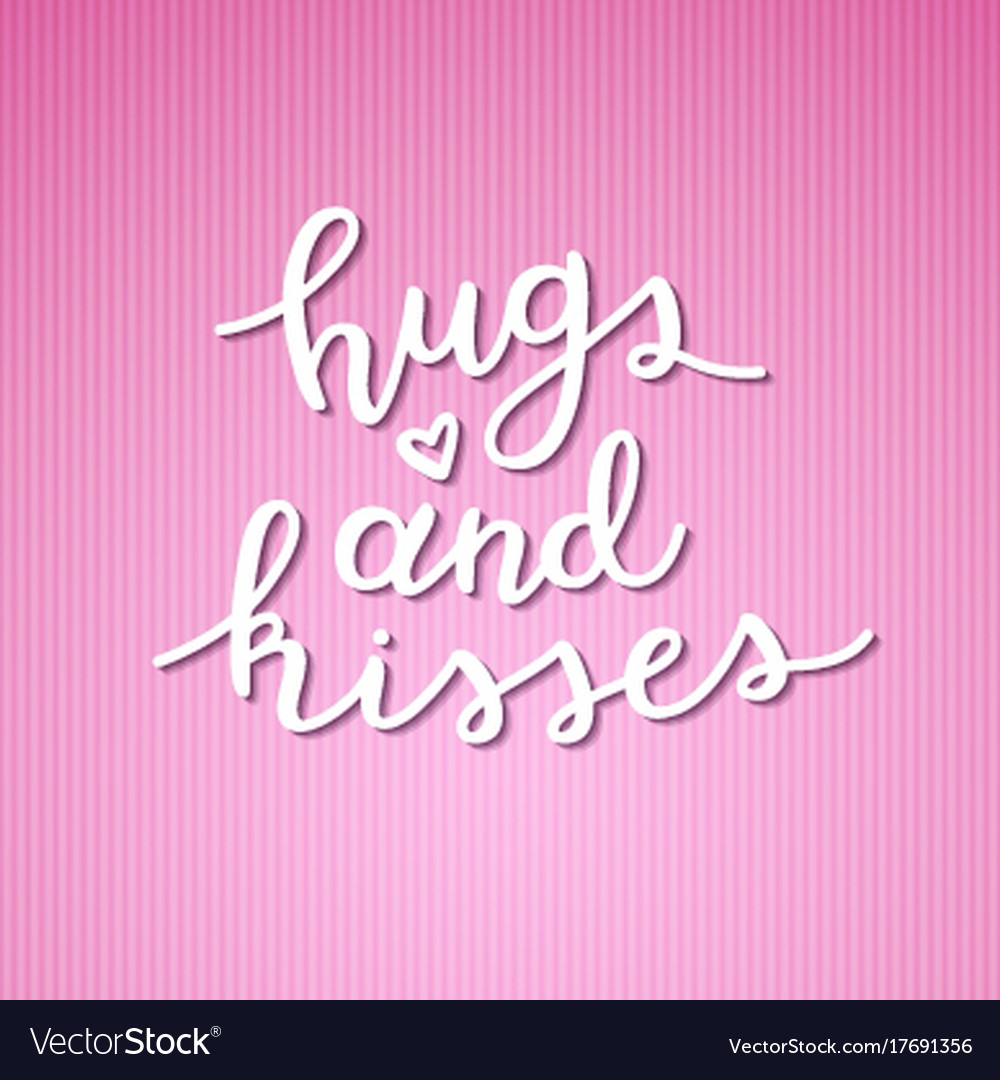 Hugs and kisses Royalty Free Vector Image - VectorStock