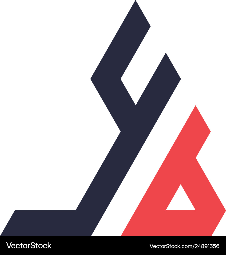 Initial letter triangle logo Royalty Free Vector Image