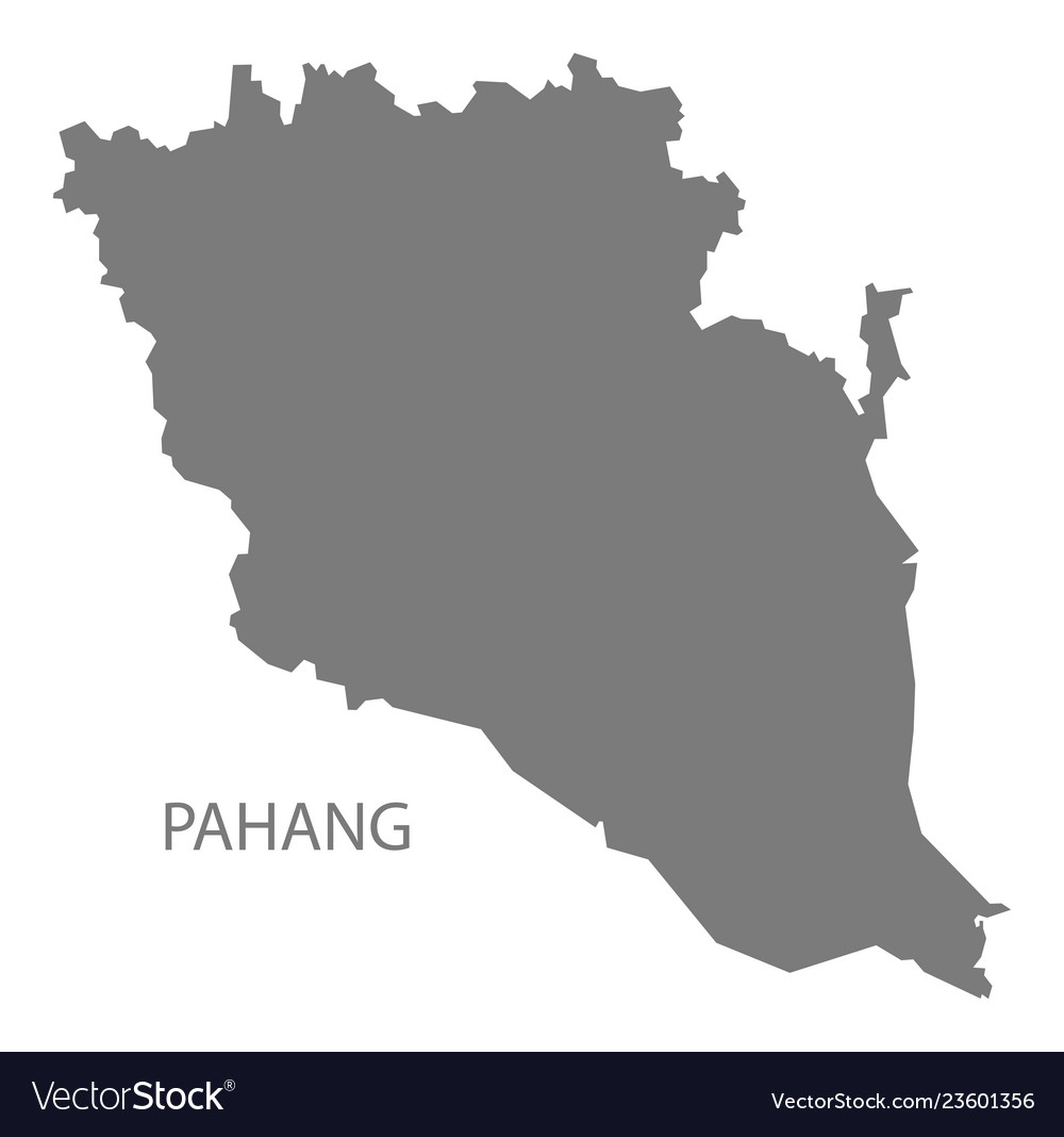 Map Of Pahang State Pahang Malaysia Map Grey Royalty Free Vector Image