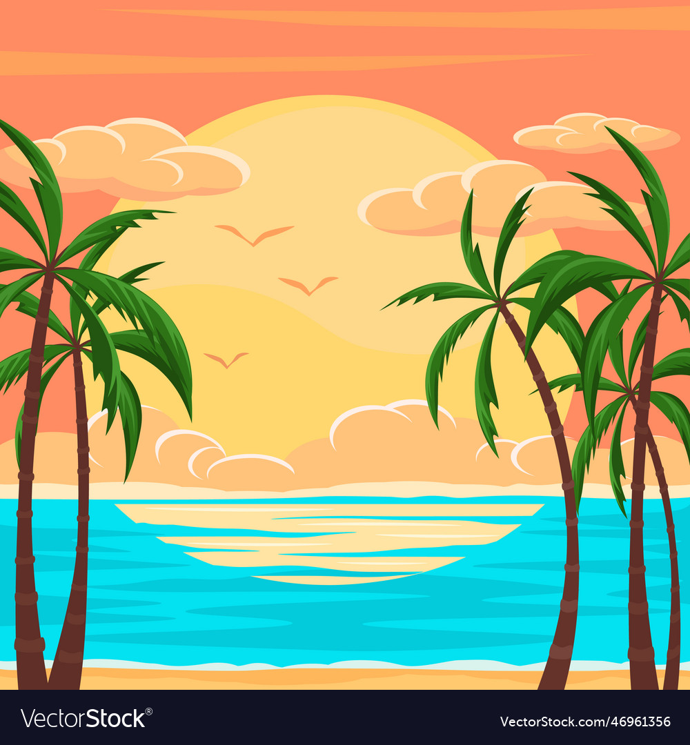 Tropical paradise Royalty Free Vector Image - VectorStock