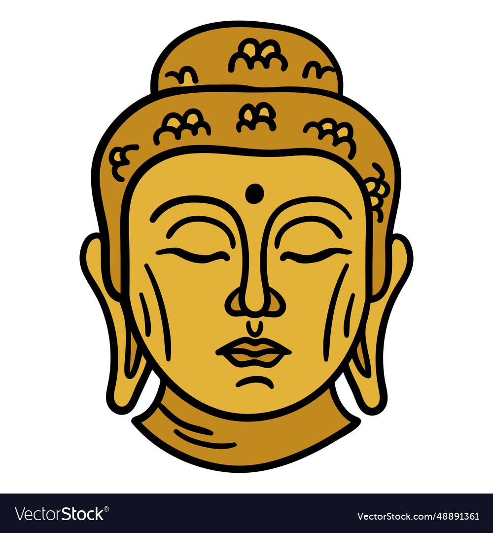 India lord buddha idol Royalty Free Vector Image