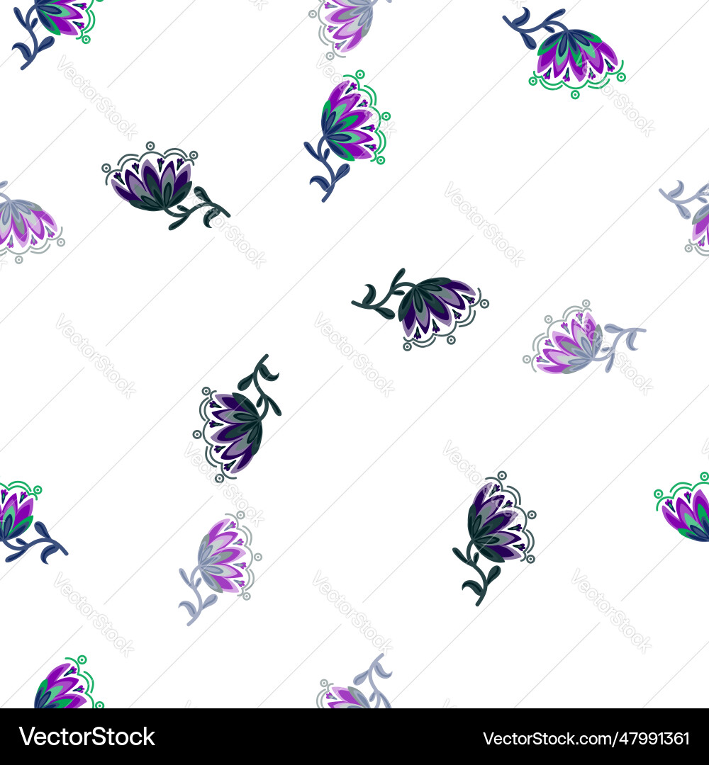 Stylized wildflower seamless pattern decorative Vector Image