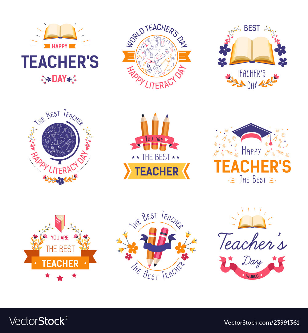 Teachers day isolated icon literacy and education Vector Image