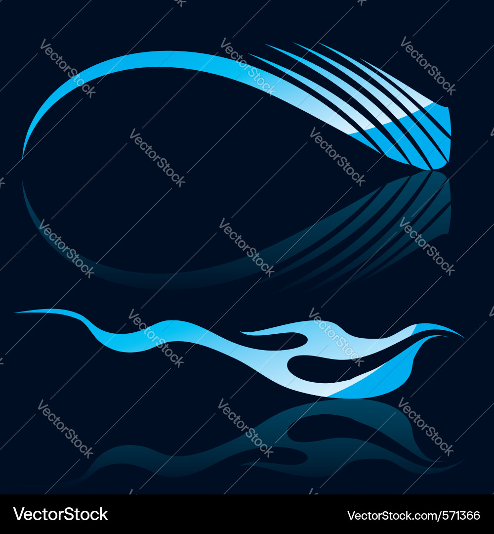 Abstract blue waves Royalty Free Vector Image - VectorStock