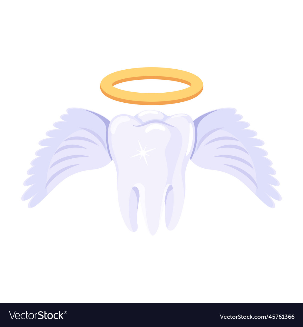 Angel tooth Royalty Free Vector Image - VectorStock