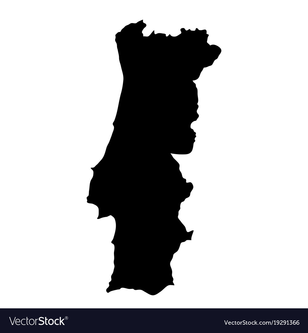 Map Of Portugal, Contous As A Black Line. Royalty Free SVG, Cliparts,  Vectors, and Stock Illustration. Image 59301856.