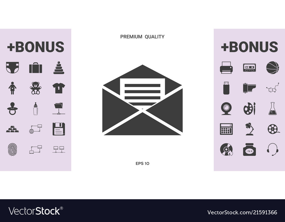 Email symbol icon - graphic elements Royalty Free Vector