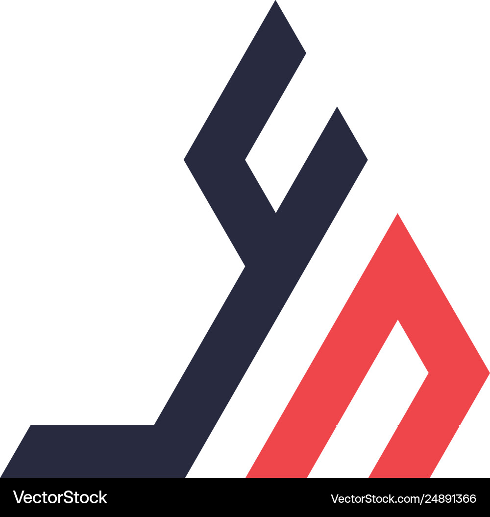 Initial letter triangle logo Royalty Free Vector Image