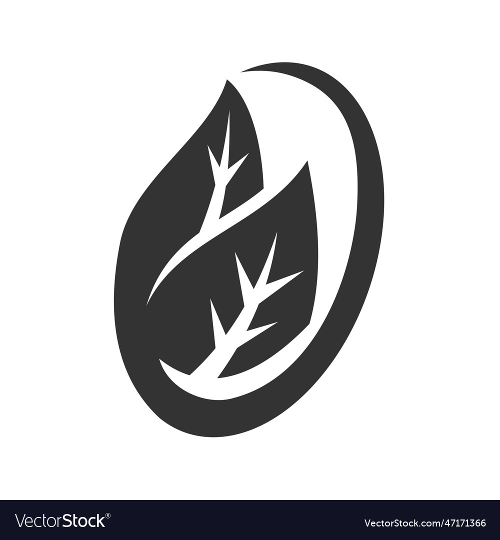 Leaf logo template icon brand identity isolated Vector Image