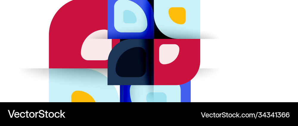 Set modern geometric abstract Royalty Free Vector Image
