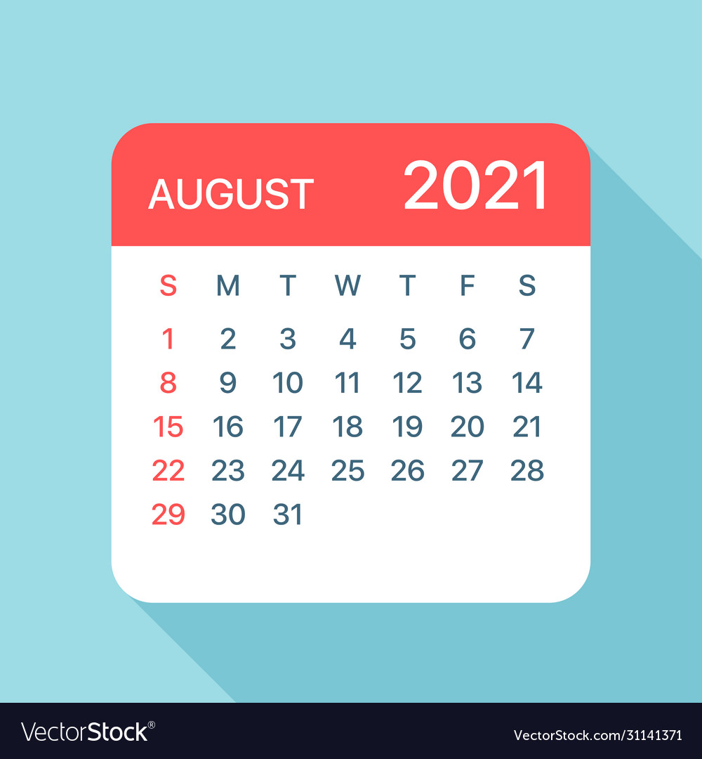 Agosto 1 - Calendar Icon - August 1. Vector illustration of Spanish  Calendar Leaf Stock Vector